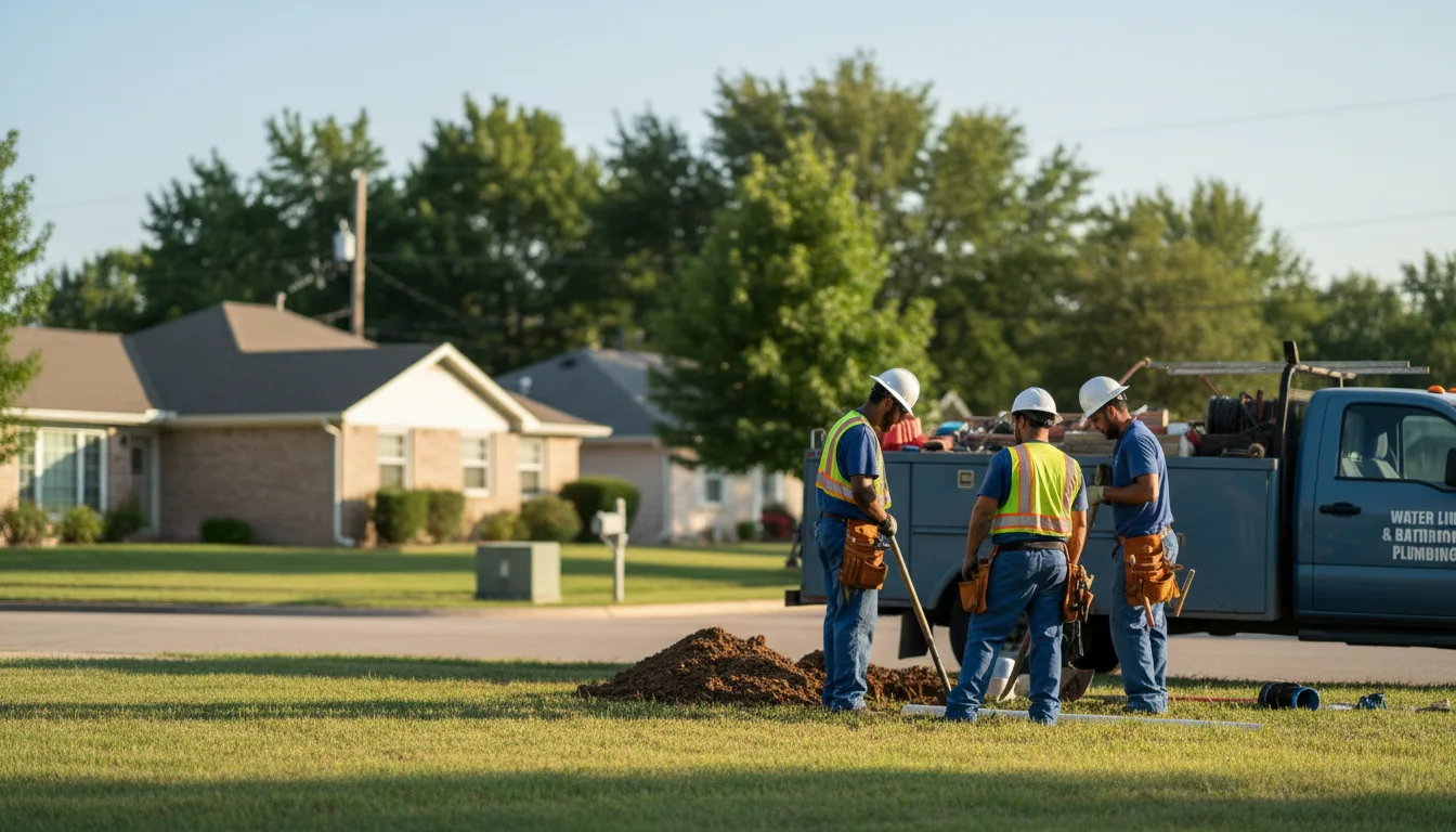 Residential water line and bathroom plumbing service in Kentwood, LA